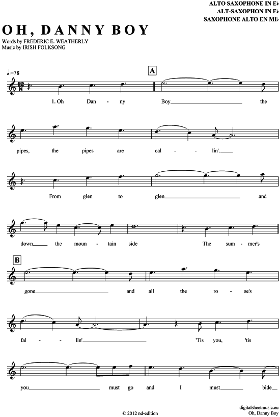 Product picture to: Oh, Danny Boy Irish Folksong