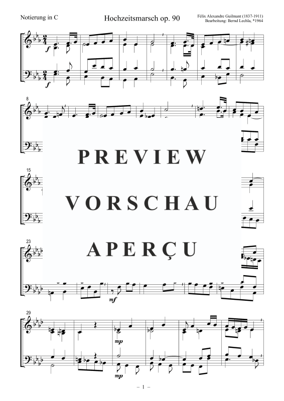 Produktgalerie: Seite 2 von 5 Hochzeitsmarsch op. 90, , Posaunenchor