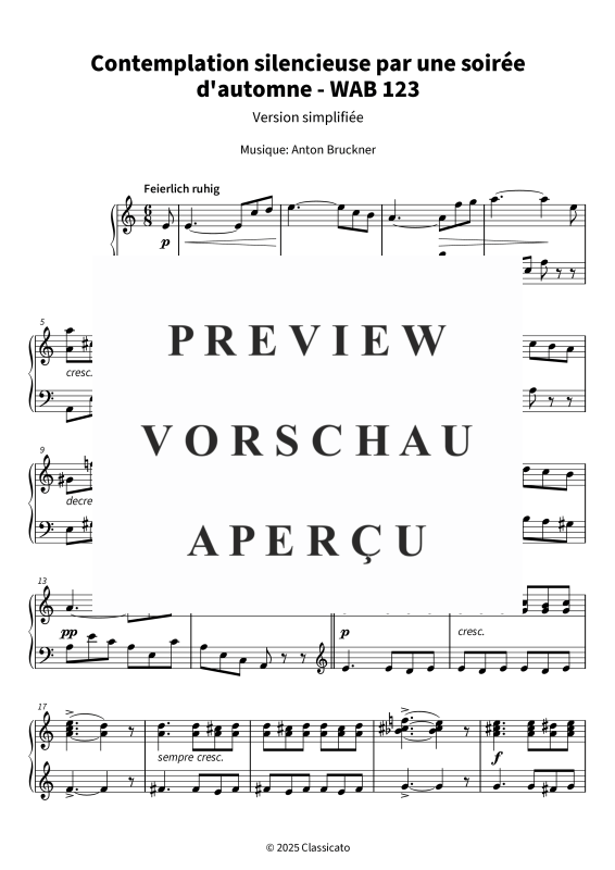 Product gallery: Page 5 of 6 Contemplation silencieuse par une soirée d´automne - Version simplifiée, , Piano Solo
