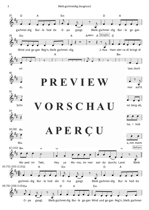 gallery: Bleib gschmeidig , DeSchoWieda, (Leadsheet)