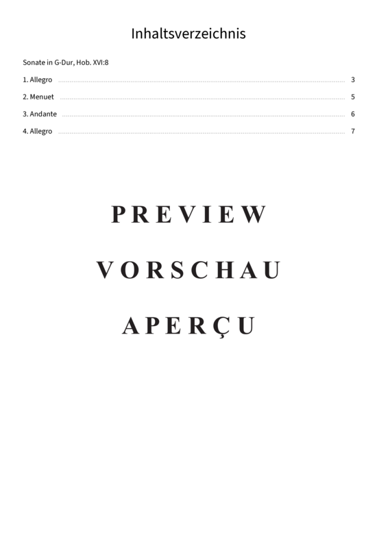 Produktgalerie: Seite 4 von 9 Sonate in G-Dur , , Klavier Solo