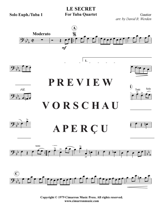 Product gallery: Page 6 of 12 Le Secret , , (Tuba Quartet: 2x Baritone, 2xTuba)