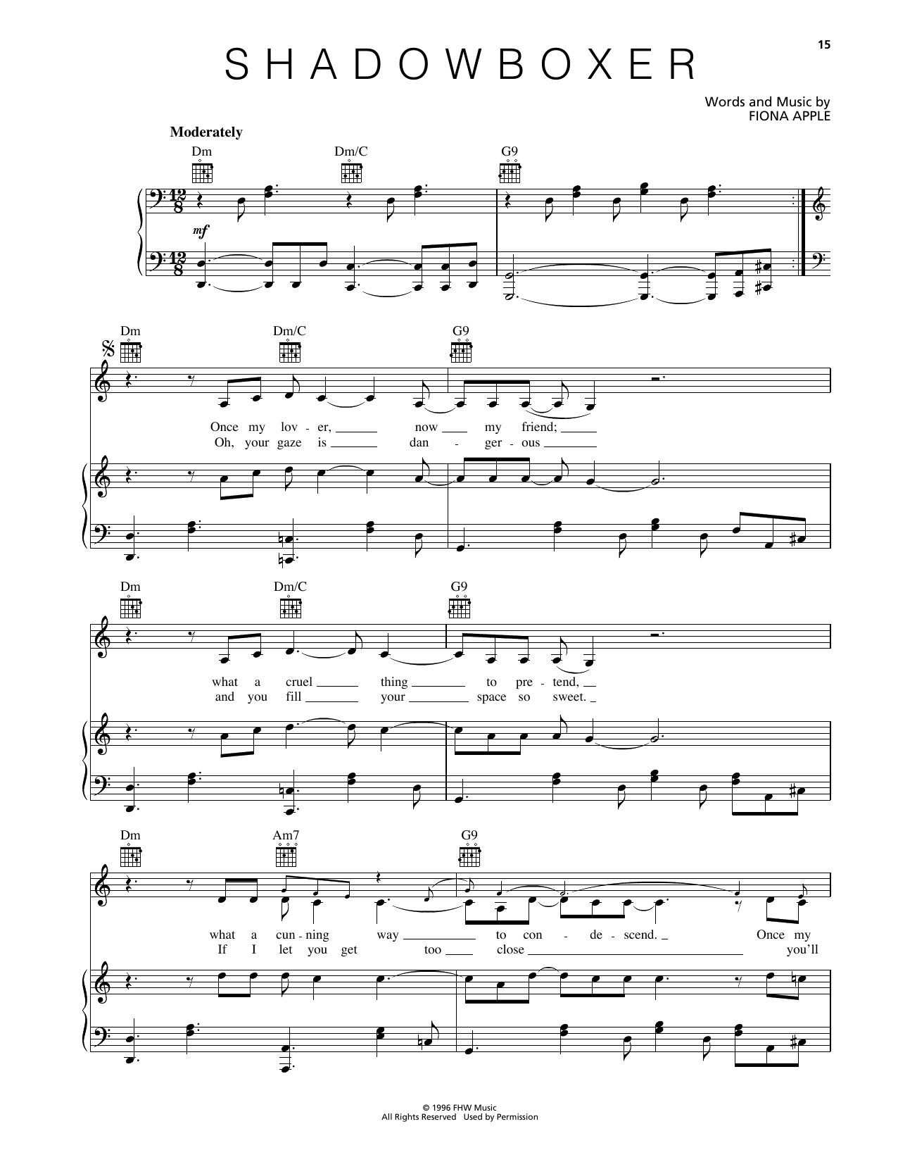 Produktgalerie: Seite 1 von 1 Shadowboxer, Fiona Apple, Gesang, Gitarre, Klavier