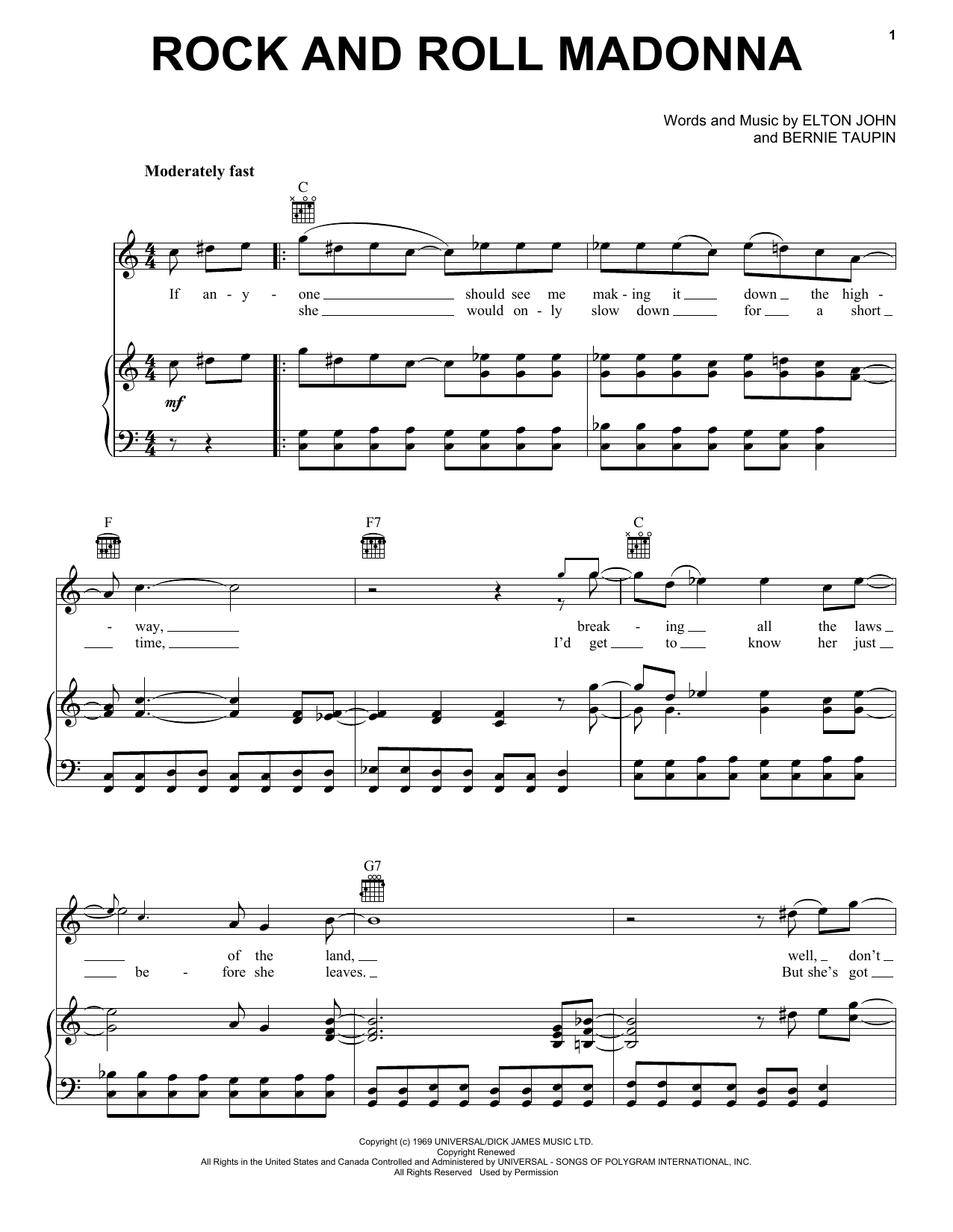 Produktbild zu: Rock And Roll Madonna (from Rocketman)