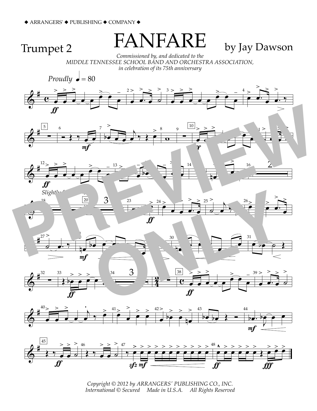 Produktbild zu: Fanfare - Trumpet 2