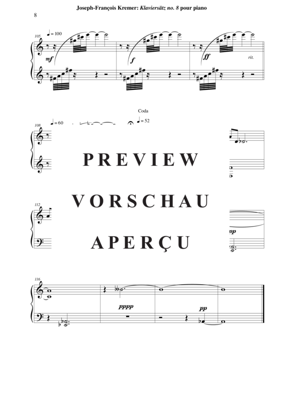 Product gallery: Page 9 of 9 Klaviersatz no. 8 , , Piano Solo