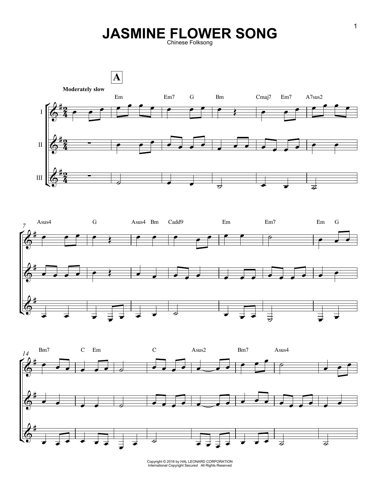 Product gallery: Page 1 of 1 Jasmine Flower Song, Chinese Folksong