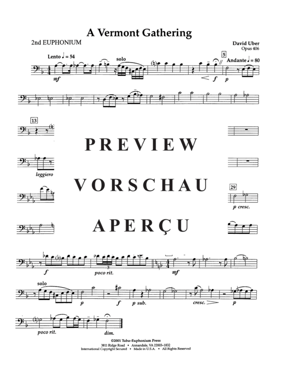 Product gallery: Page 8 of 10 A Vermont Gathering , , (Tuba Quartett EETT)