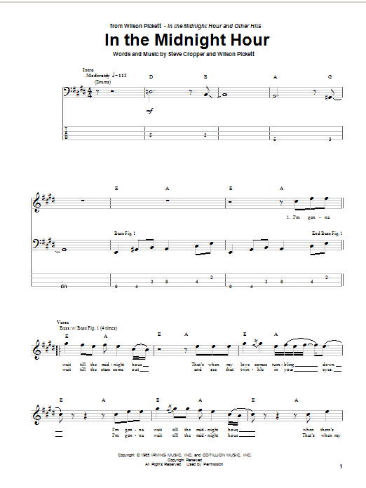 Produktgalerie: Seite 1 von 1 In The Midnight Hour, Wilson Pickett, E-Bass