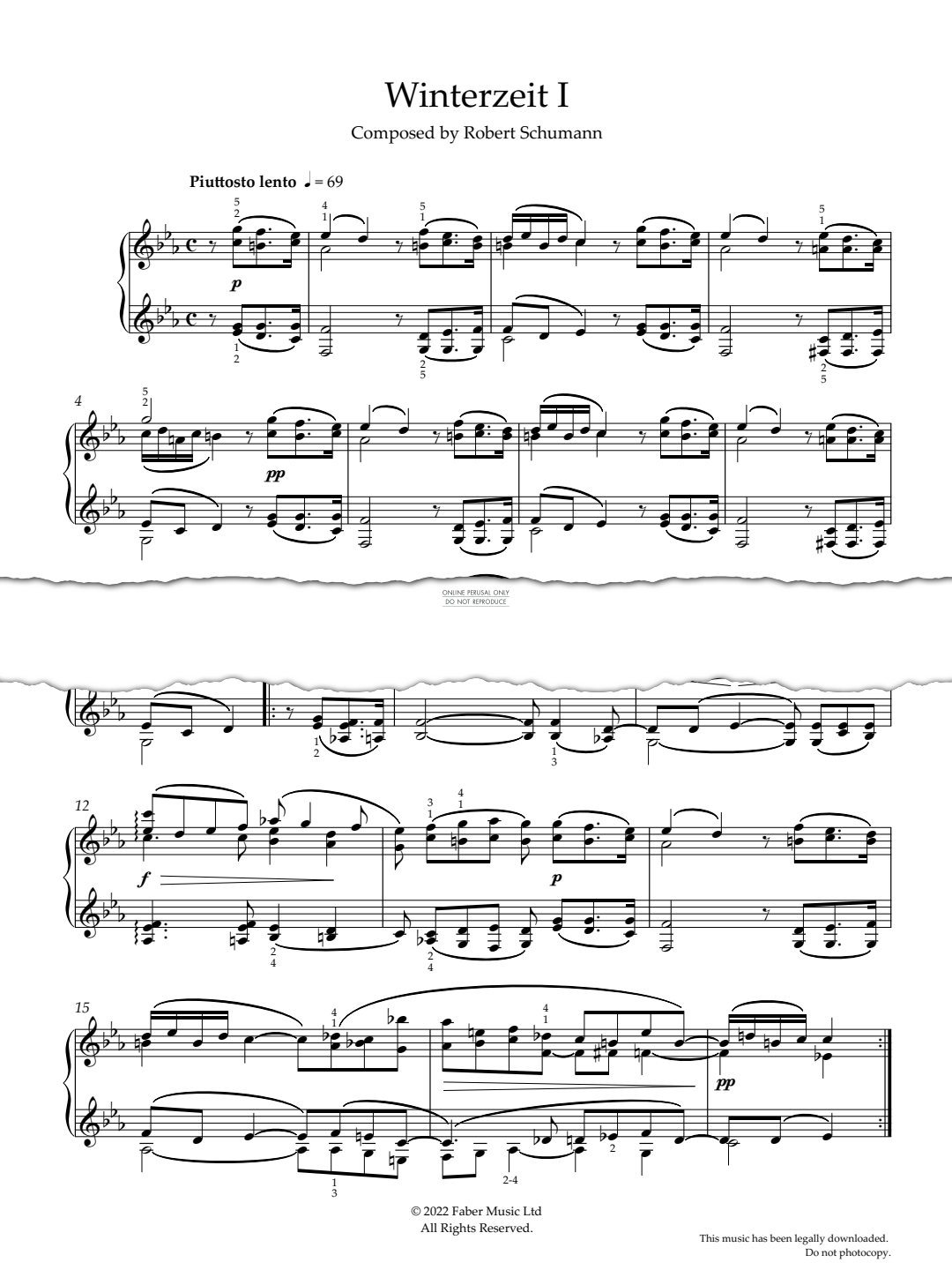 Produktgalerie: Seite 1 von 1 Winterzeit I, Op. 68 Nr. 38, Robert Schumann, Klavier