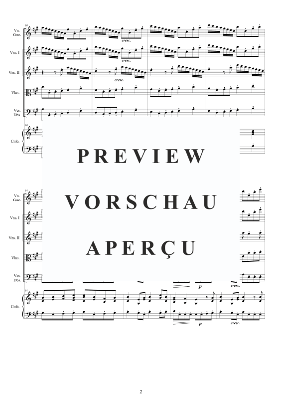Produktgalerie: Seite 3 von 11 Concerto No.4 in A-Dur Op.9, , Violine concertante, Streicher Ensemble und Cembalo BC