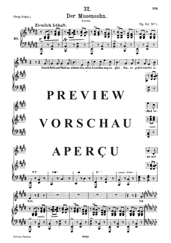 gallery: Der Musensohn D.764 , , (Gesang mittel + Klavier)