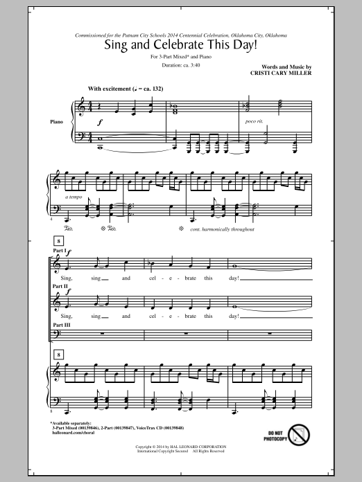 Produktbild zu:  Sing And Celebrate This Day! - Cristi Cary Miller