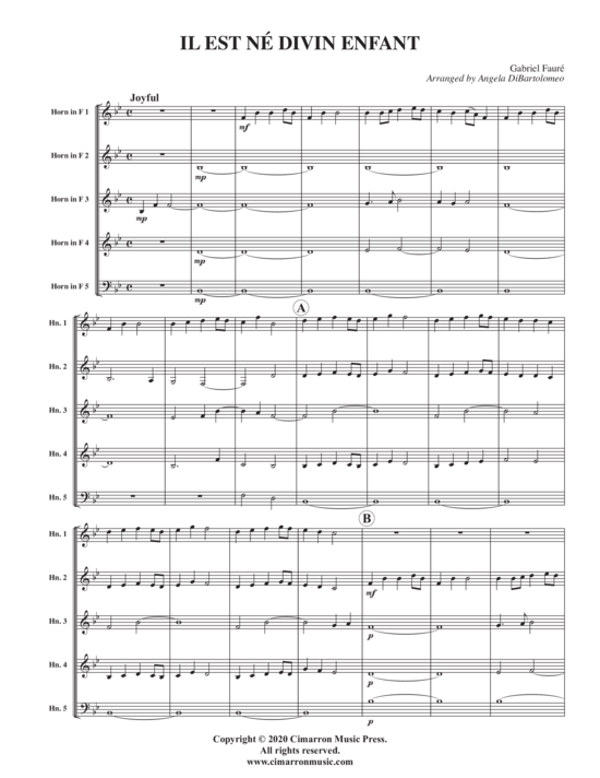 Produktbild zu: Il est n&eacute; diven enfant Gabriel Faur&eacute;