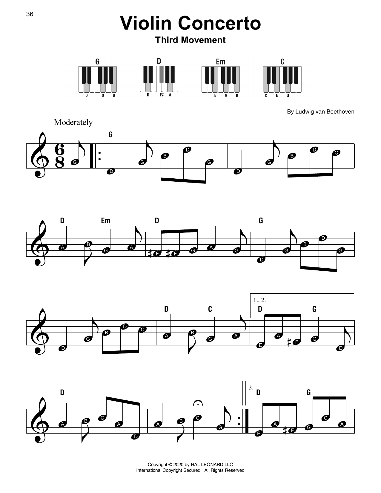 Produktbild zu: Violin Concerto In D Major, Op. 61