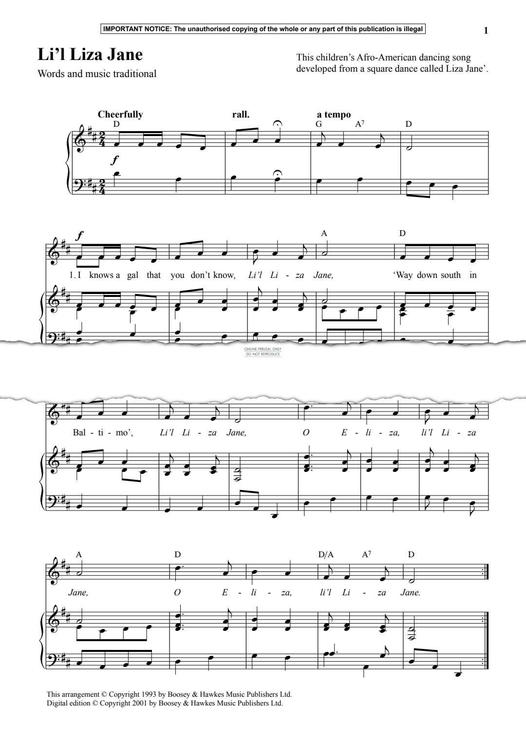 gallery: Li’l Liza Jane, Traditional