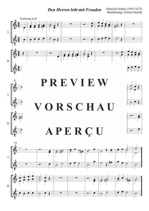 Product gallery: Page 3 of 3 Den Herren lobt mit Freuden, , Trombone Choir - Double Choir