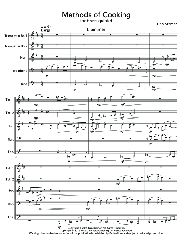 Produktgalerie: Seite 1 von 11 Methods of Cooking, , (Blechbläse Quintett)