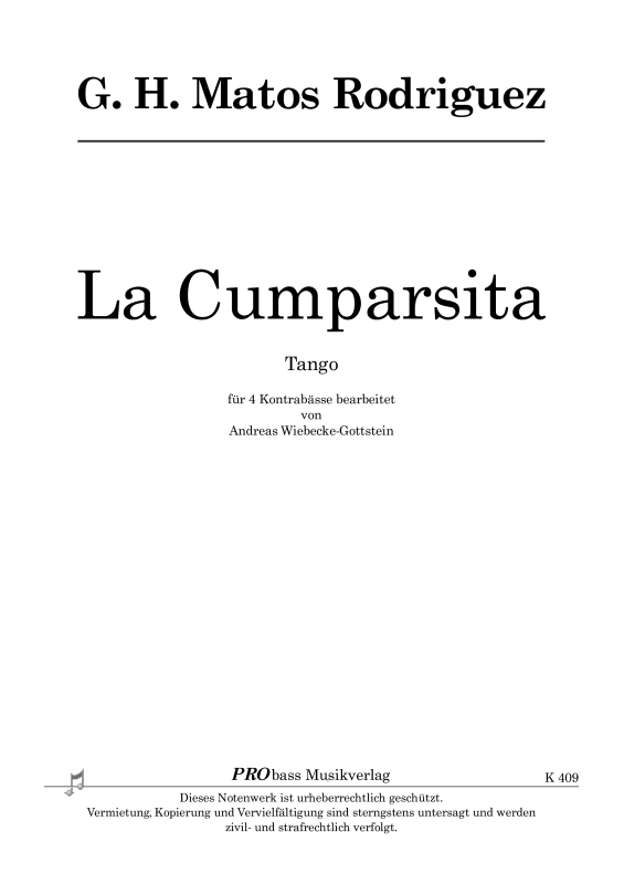 Product picture to: La Cumparsita