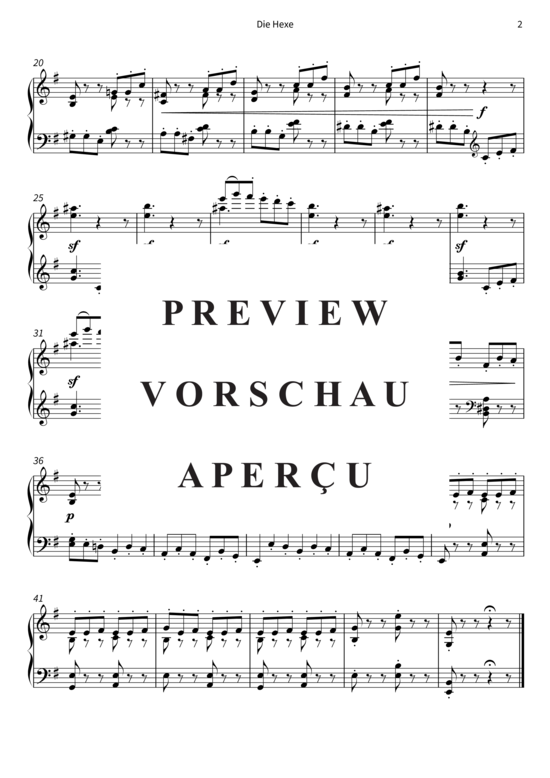 Product gallery: Page 5 of 5 Die Hexe - Nr. 20 aus Kinderalbum op. 39 , , Piano Solo