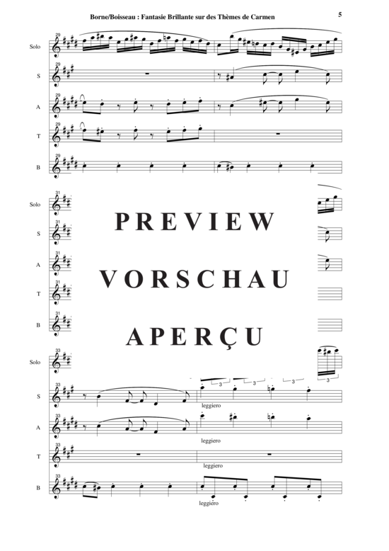 Product gallery: Page 6 of 21 Fantaisie Brillante sur des Thèmes de Carmen , , (saxophone quartet + alto saxophone solo)