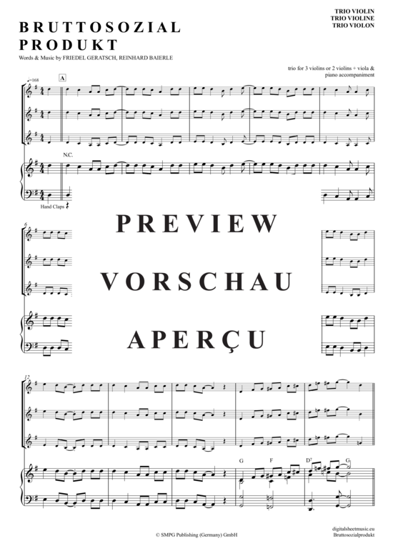 Product gallery: Page 2 of 21 Bruttosozialprodukt , Geier Sturzflug, (violin trio + piano)