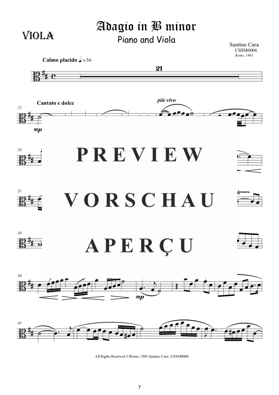 Produktgalerie: Seite 9 von 10 Adagio in H-Moll, , Viola und Klavier