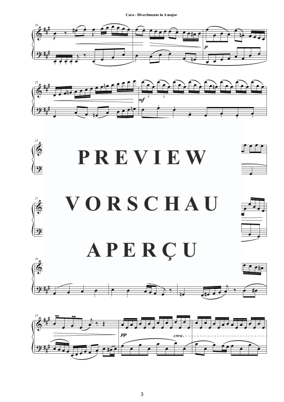 Produktgalerie: Seite 4 von 7 Divertimento in A-Dur, , Klavier Solo