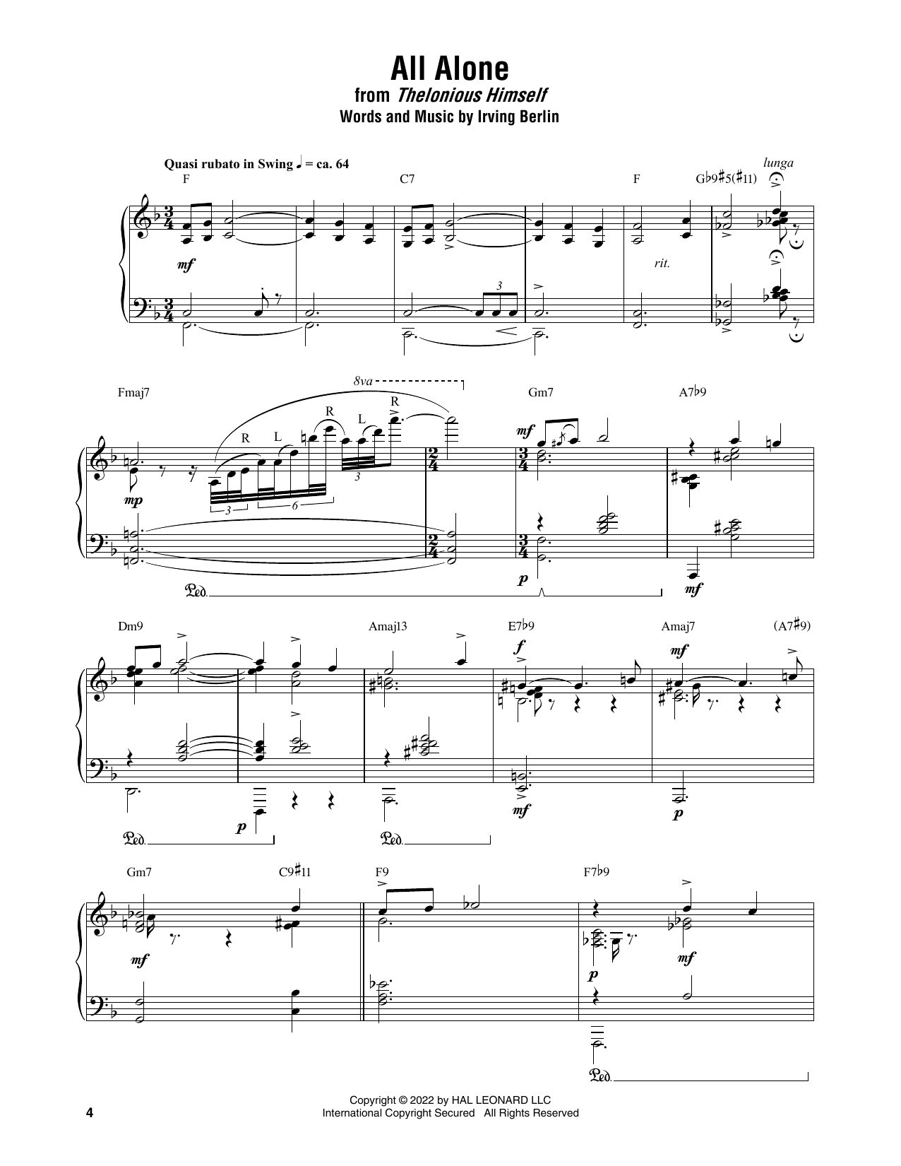 Product gallery: Page 1 of 1 All Alone, Thelonious Monk