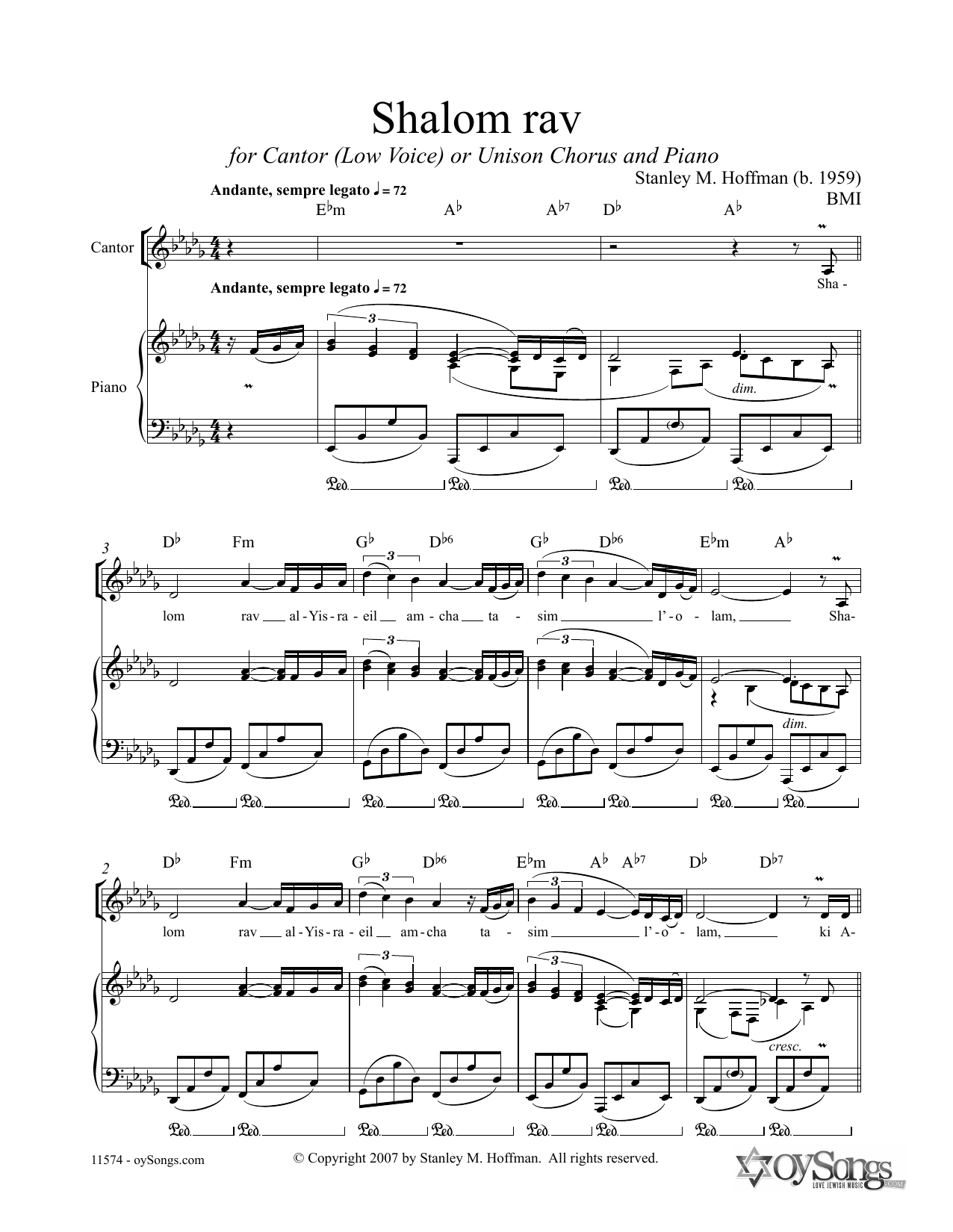 Produktgalerie: Seite 1 von 1 Shalom Rav, Stanley F. Hoffman, Gesang, Klavier