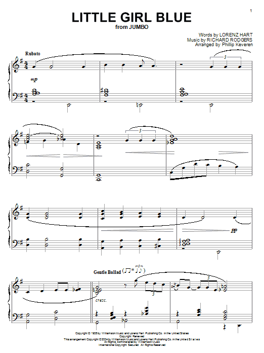 Produktbild zu: Little Girl Blue (arr. Phillip Keveren)