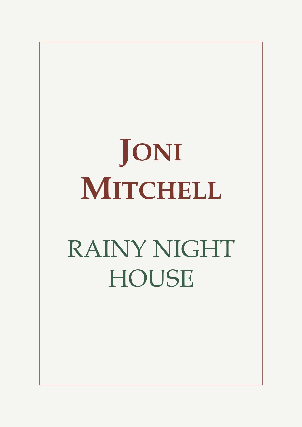 Produktbild zu: Rainy Night House
