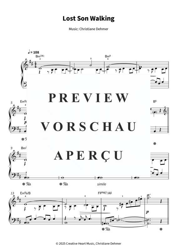 Produktgalerie: Seite 5 von 7 Lost Son Walking, , Klavier Solo
