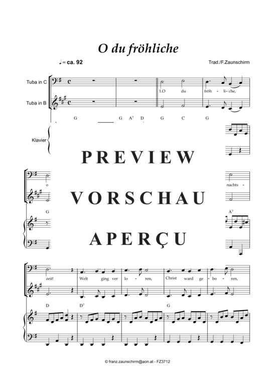 Product gallery: Page 2 of 6 O du fröhliche , , (tuba + piano)