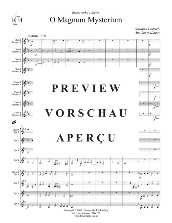 gallery: O Magnum Mysterium , , (Trompeten Ensemble)
