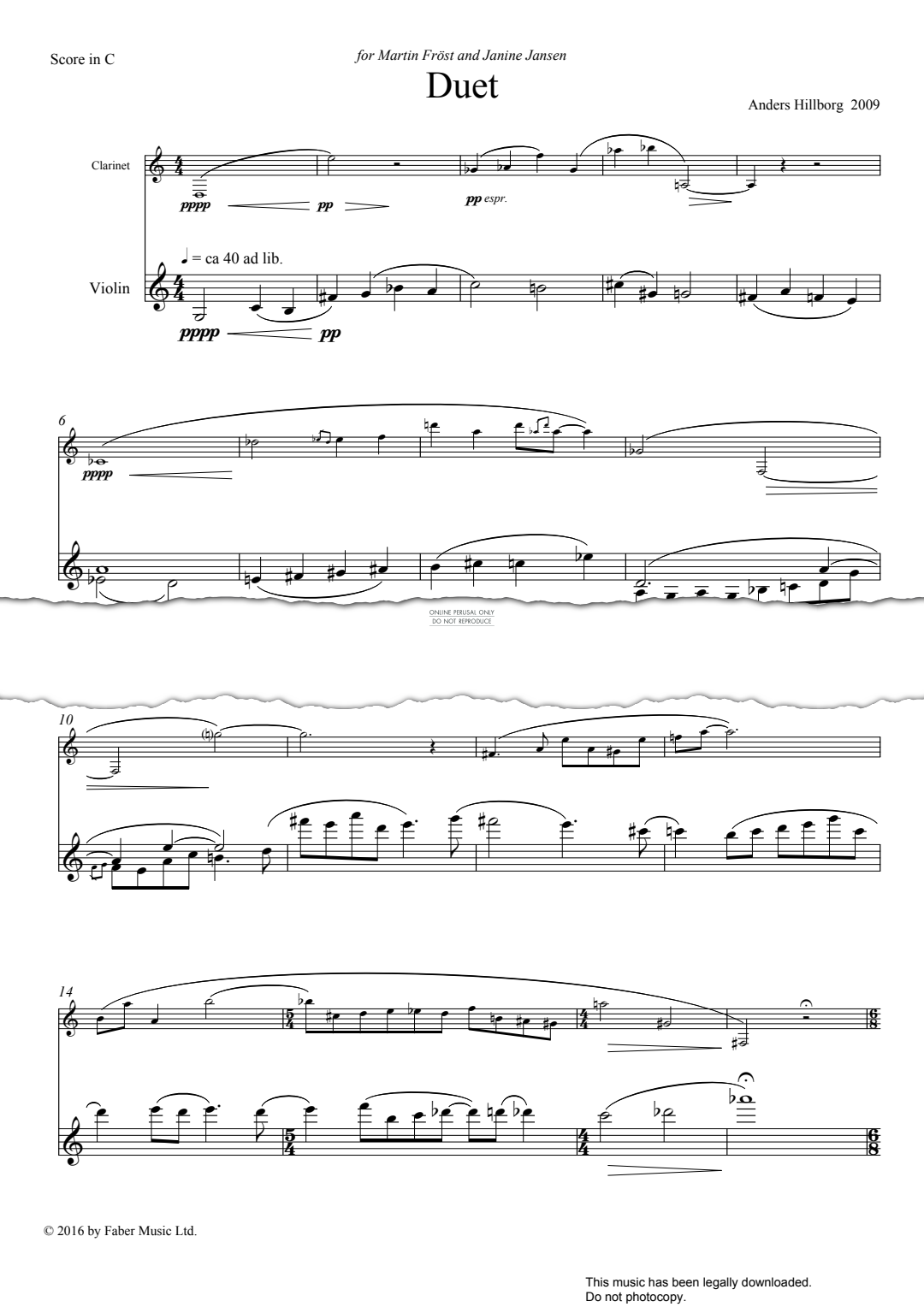 Product gallery: Page 1 of 1 Duet, Anders Hillborg