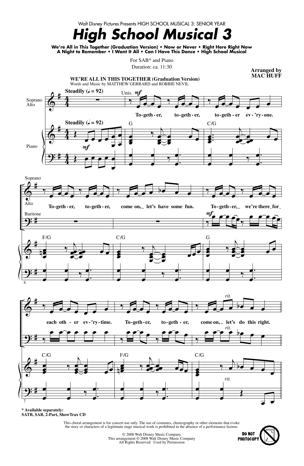 Produktbild zu: High School Musical 3 (Choral Medley)