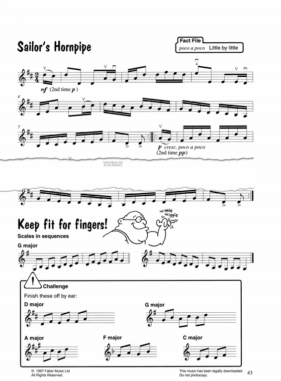 Produktgalerie: Seite 1 von 1 Sailor's Hornpipe/Keep Fit For Fingers!, Mary Cohen, Violine