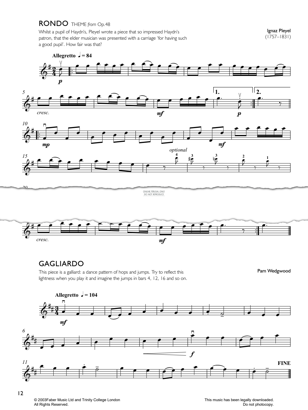 gallery: Rondo (Theme from Op.48), Ignace Pleyel, Klavier, Violine