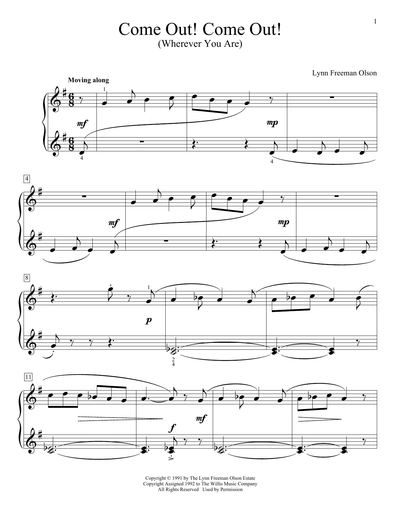 Produktgalerie: Seite 1 von 1 Come Out! Come Out! (Wherever You Are), Lynn Freeman Olson, Klavier