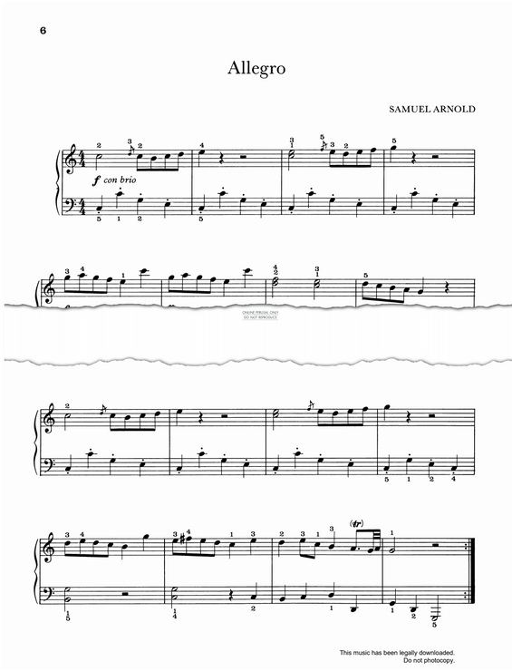 Product gallery: Page 1 of 1 Allegro, Samuel Arnold