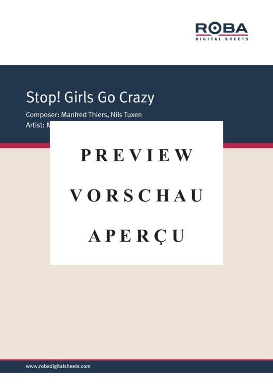 Produktgalerie: Seite 2 von 3 Stop! Girls Go Crazy , Moti Special , Klavier und Gesang
