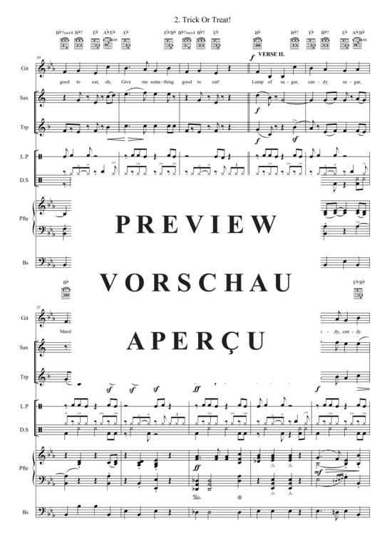 Produktgalerie: Seite 5 von 21 Trick Or Treat! , , (Jazz Combo Band + 2 Bläser)