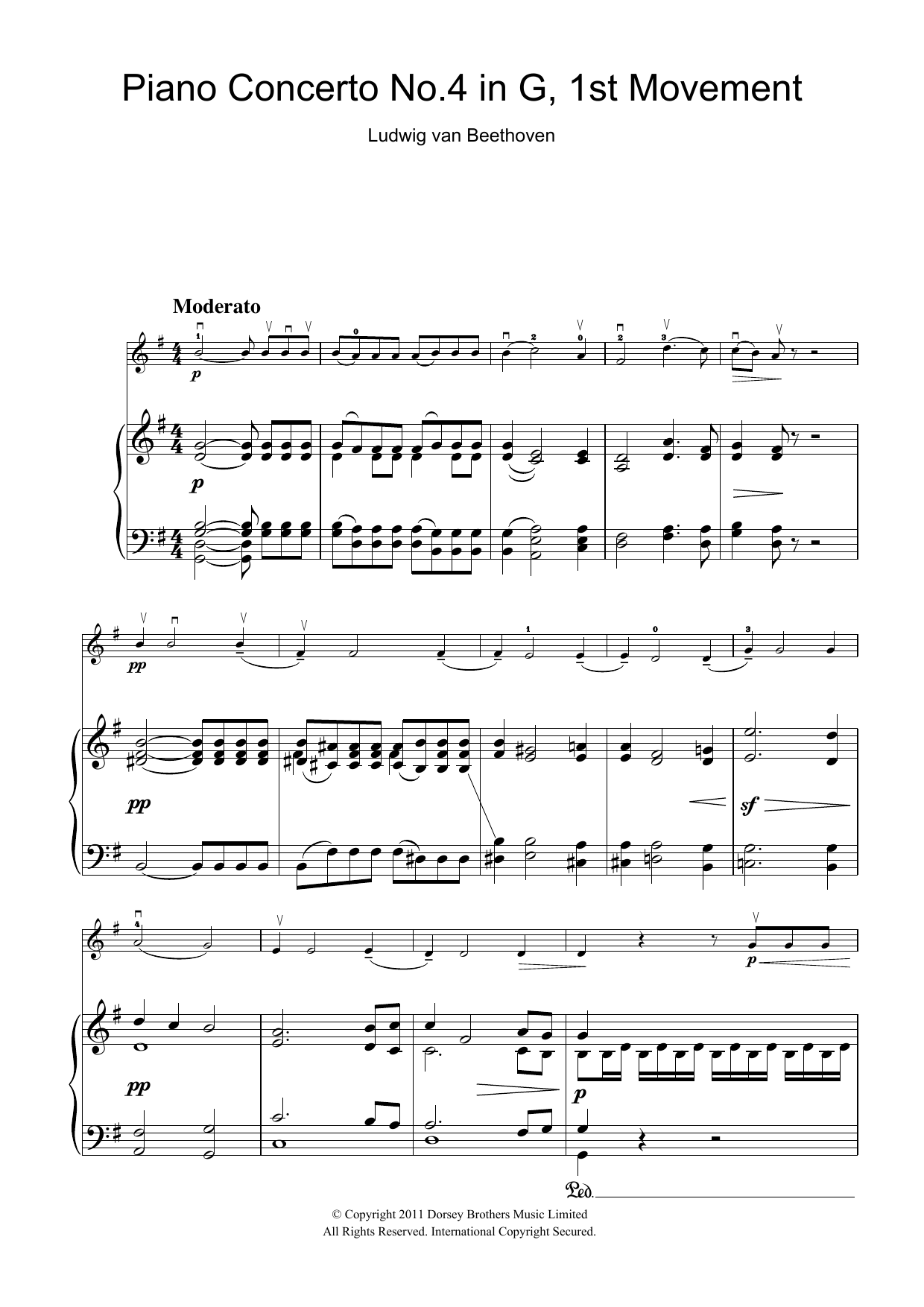 Product gallery: Page 1 of 1 Piano Concerto No.4 In G Major, First Movement, Ludwig Van Beethoven