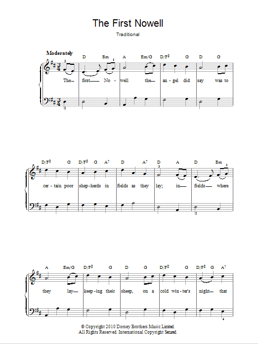 Produktgalerie: Seite 1 von 1 The First Nowell, Traditional, Klavier