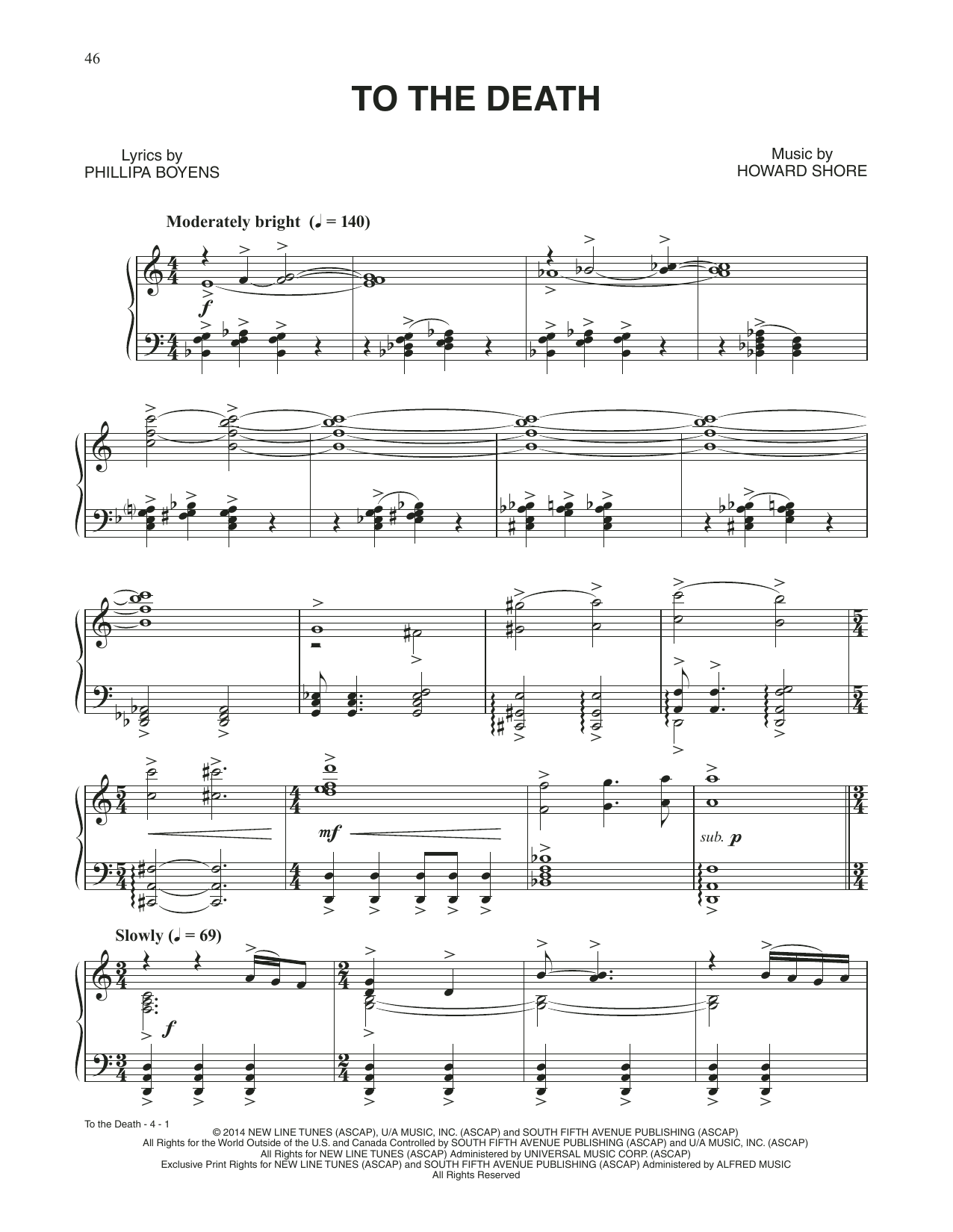 Produktbild zu: To The Death (from The Hobbit: The Battle of the Five Armies)