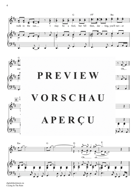 Product gallery: Page 5 of 7 Crying In The Rain , A-Ha, Piano and Voice