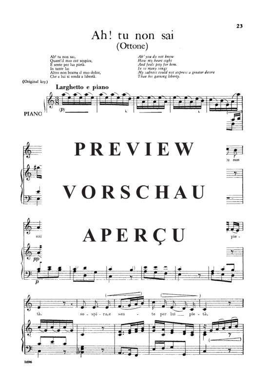 Product gallery: Page 2 of 4 Ah! Tu non sai, Quant'il mio cor sospira, , Low Voice and Piano