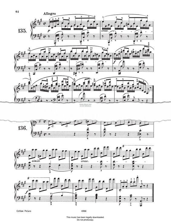 Produktgalerie: Seite 1 von 1 Study (Op. 821, No.135), Carl Czerny, Klavier