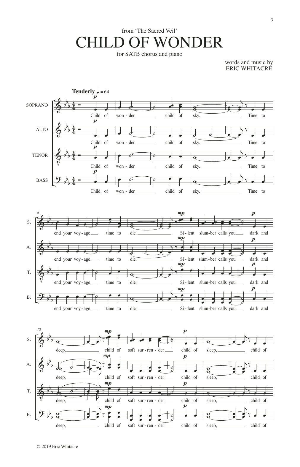 Produktgalerie: Seite 1 von 1 Child Of Wonder (from The Sacred Veil), Eric Whitacre, Chor